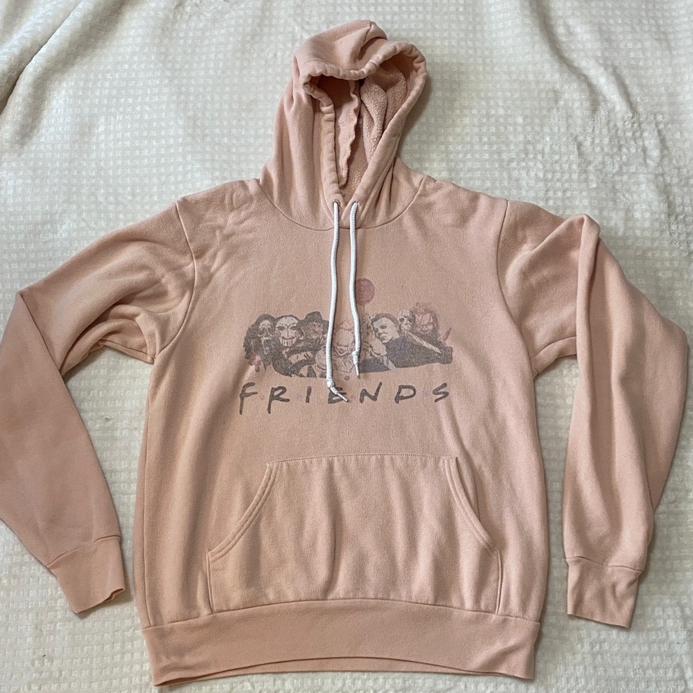 3/$10 FRIENDS Bella Canvas Peach Graphic Hoodie Sweathsirt